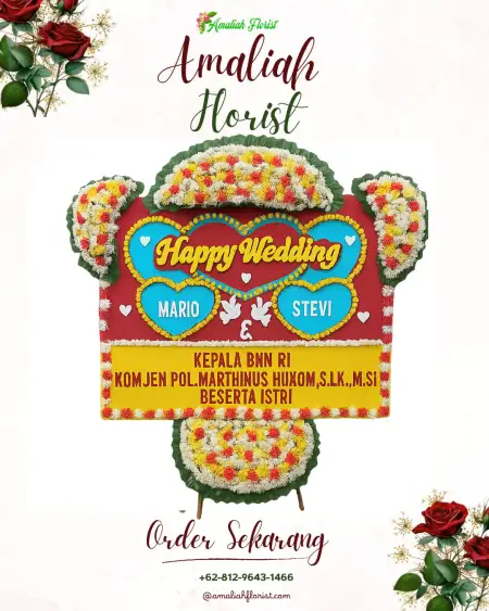 Papan Bunga Pernikahan Celuk